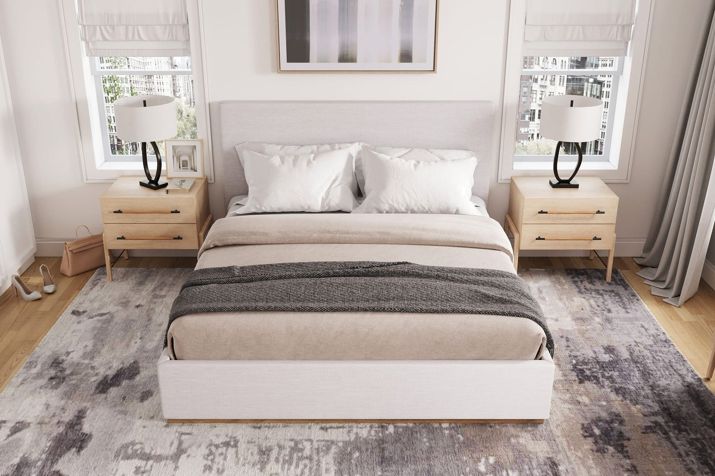 Monaco Bed - Off White