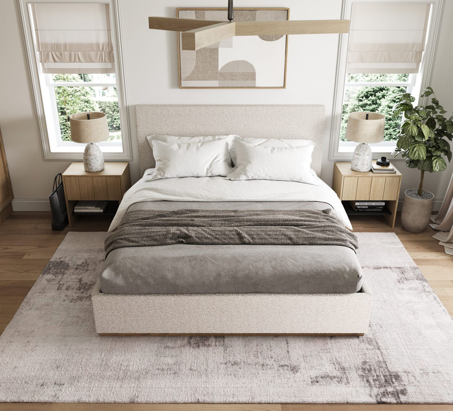 Monaco Bed - Cream