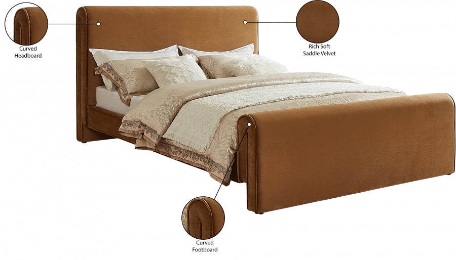 Saddle Velvet Bed