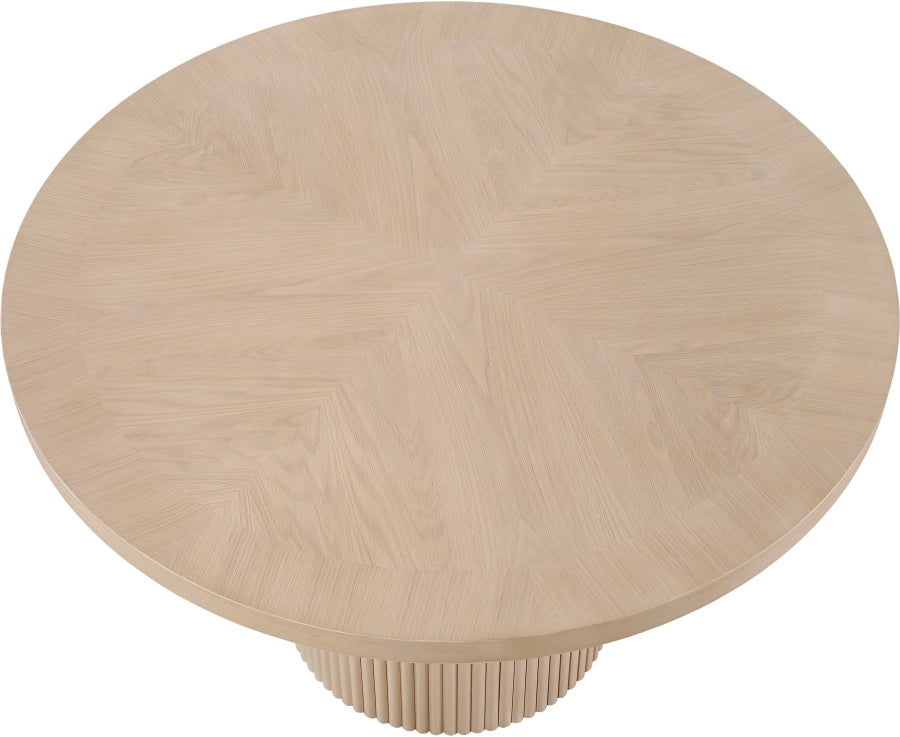 Modern Dining Table Oak Round – Natural