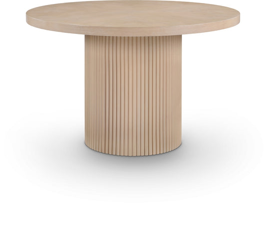 Modern Dining Table Oak Round – Natural