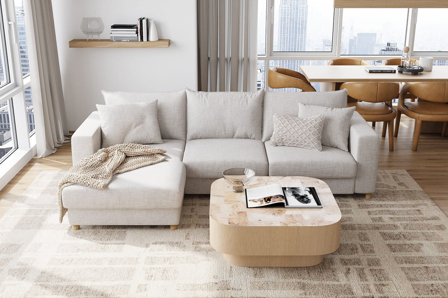 Tailor Sectional Sofa - Oasis Natural