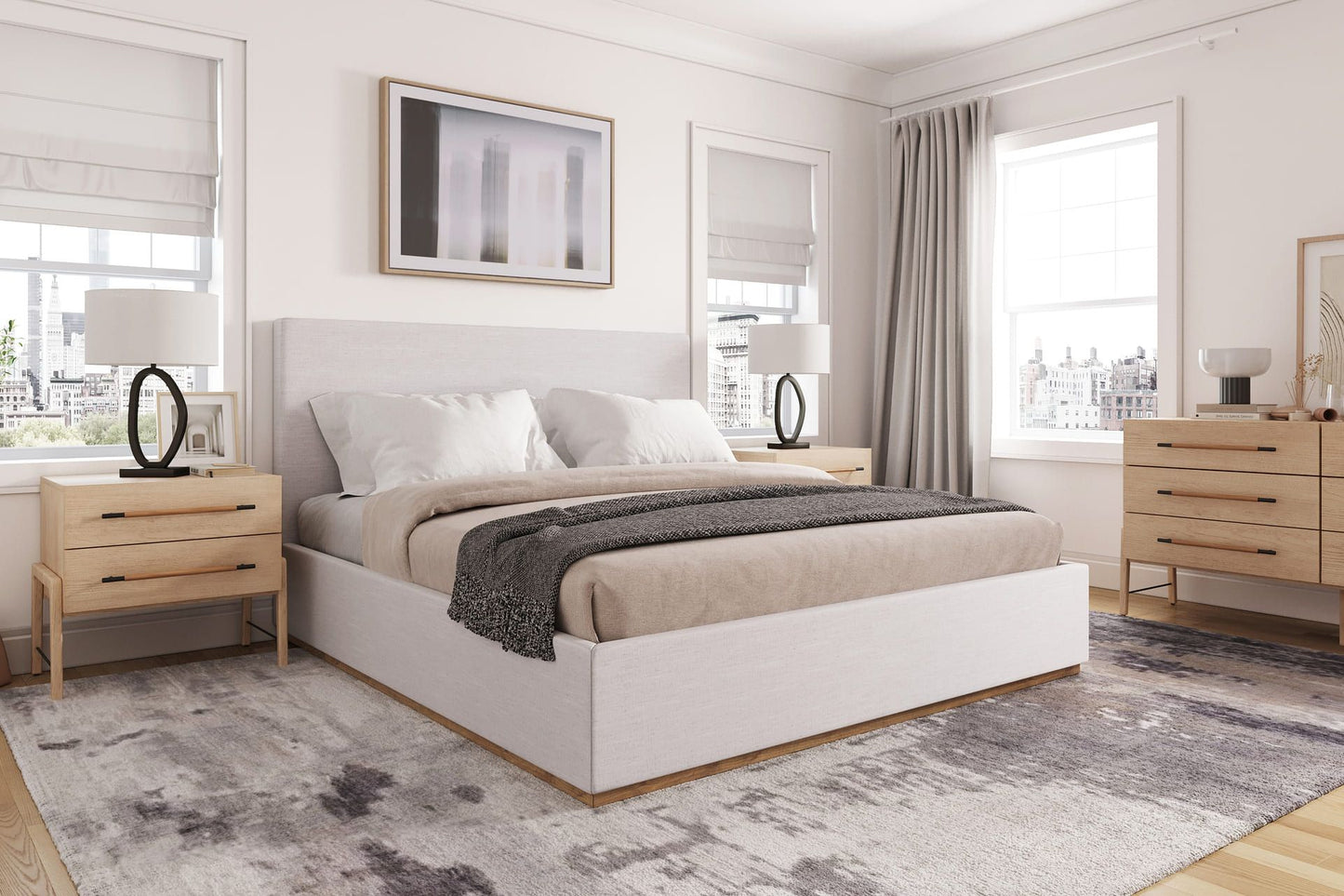 Monaco Bed - Off White