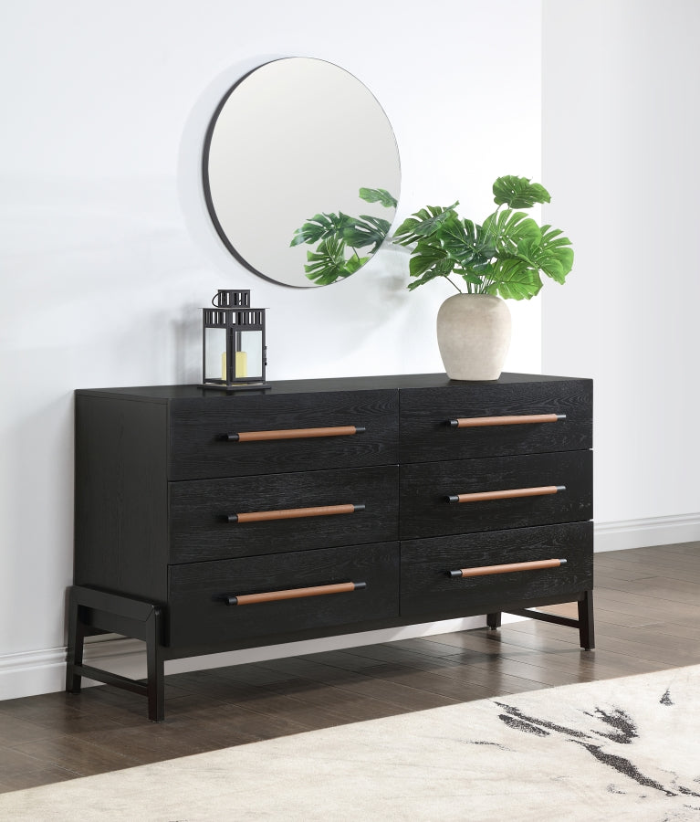 Rosedale 6 Drawer Dresser – Ebony Oak