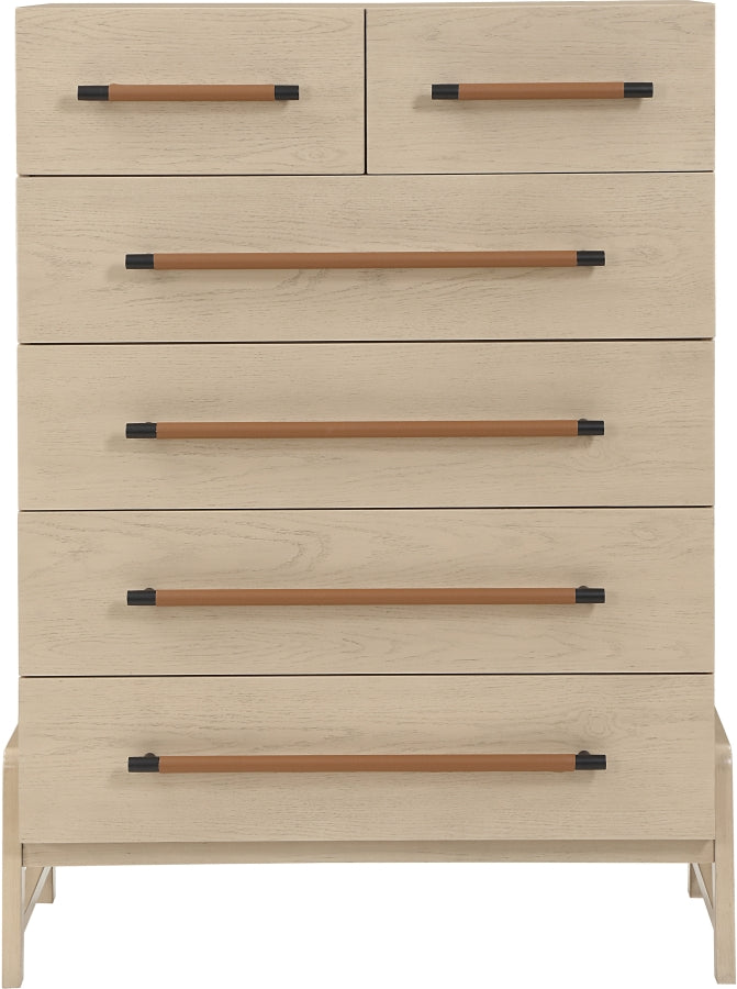 Rosedale 6 Drawer Tall Dresser – Yucca Oak Veneer