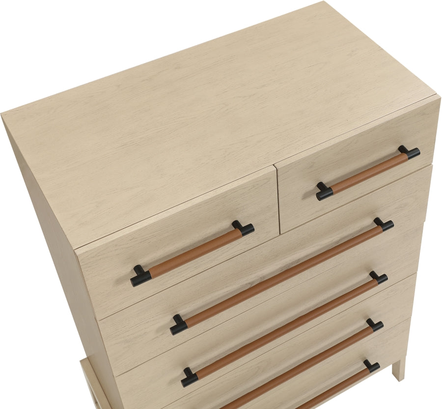 Rosedale 6 Drawer Tall Dresser – Yucca Oak Veneer