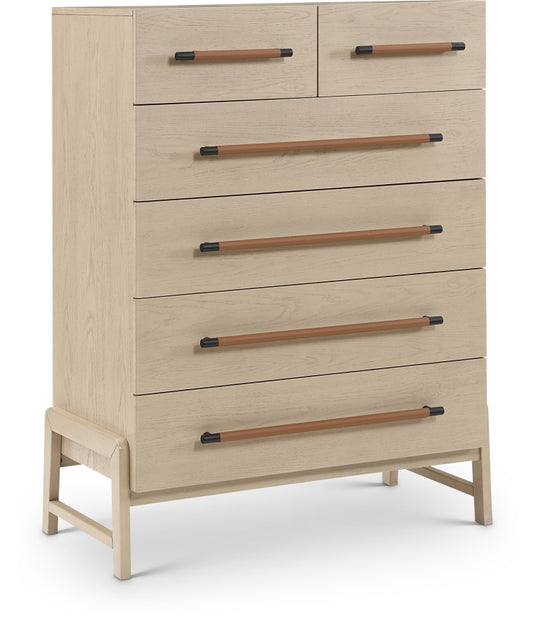 Rosedale 6 Drawer Tall Dresser – Yucca Oak Veneer