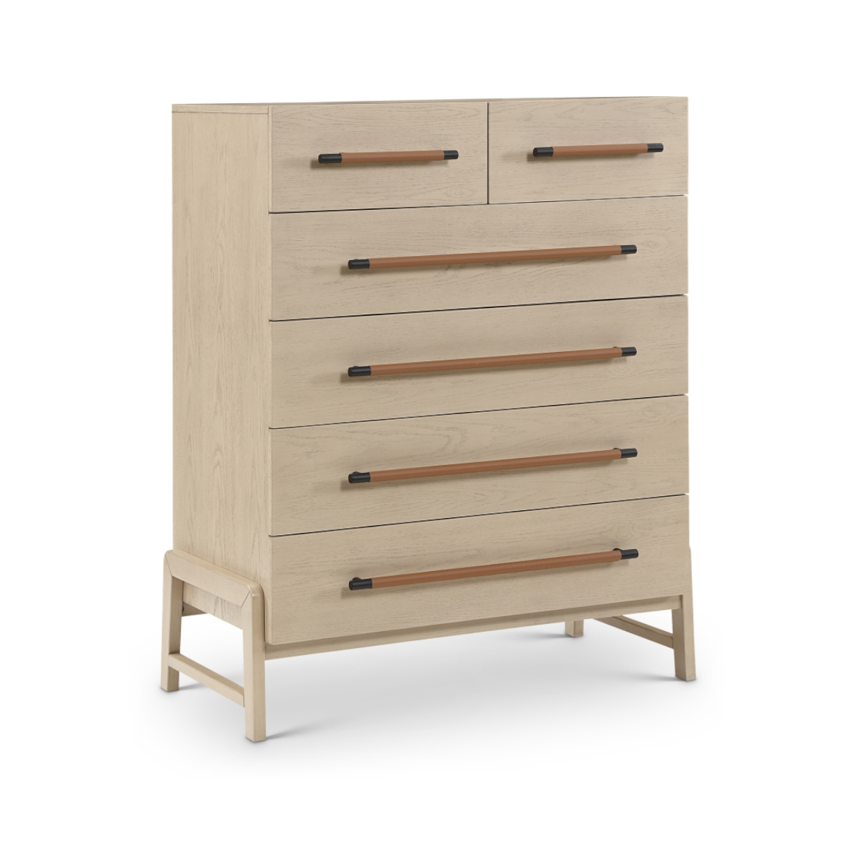 Rosedale 6 Drawer Tall Dresser – Yucca Oak Veneer